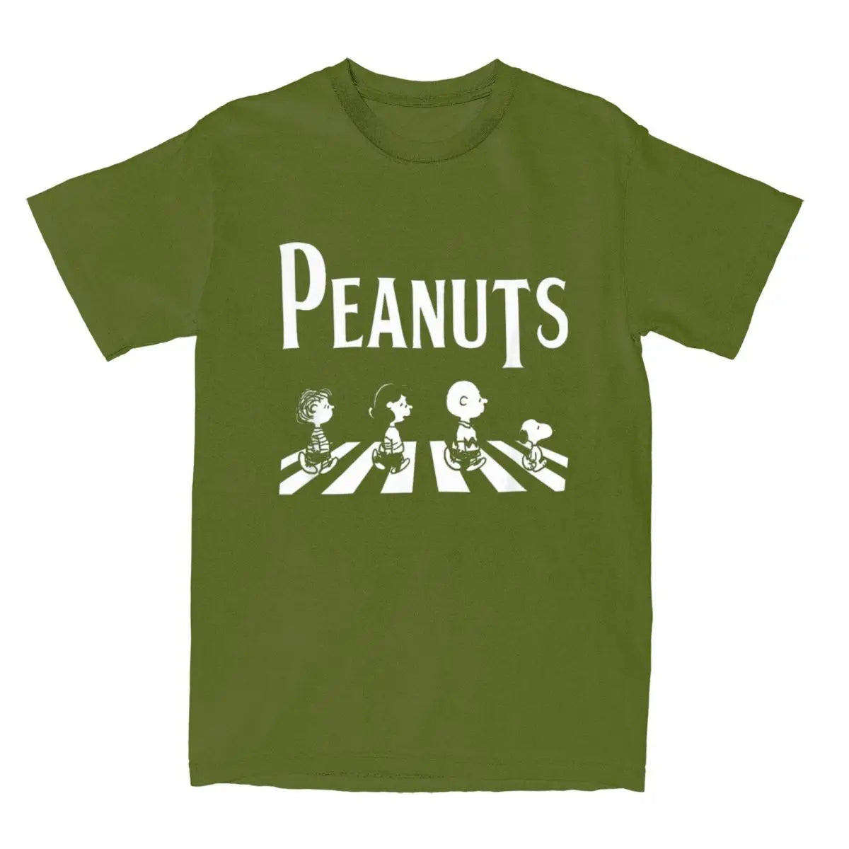 Peanuts Crossing Abbey Road Snoopy Charlie Brown Lucy Linus T-shirt