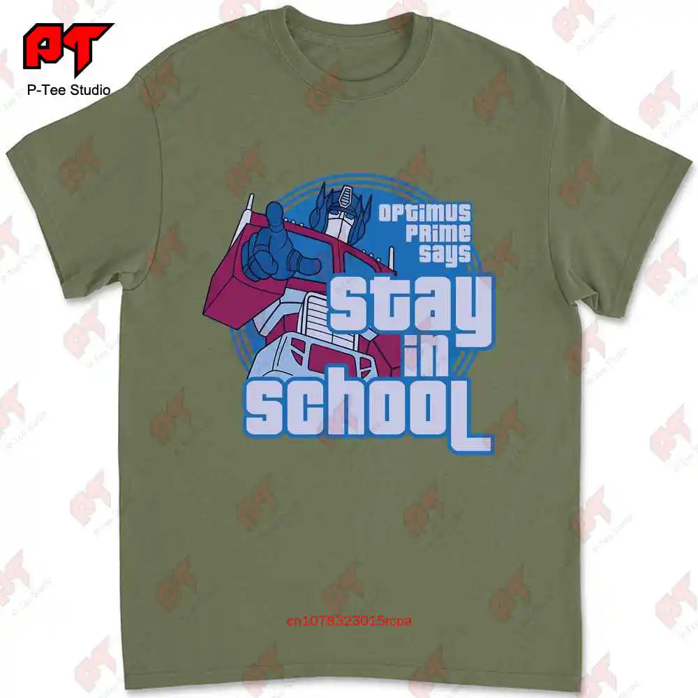Optimus Prime Stay In School T-shirt