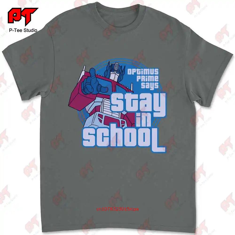 Optimus Prime Stay In School T-shirt