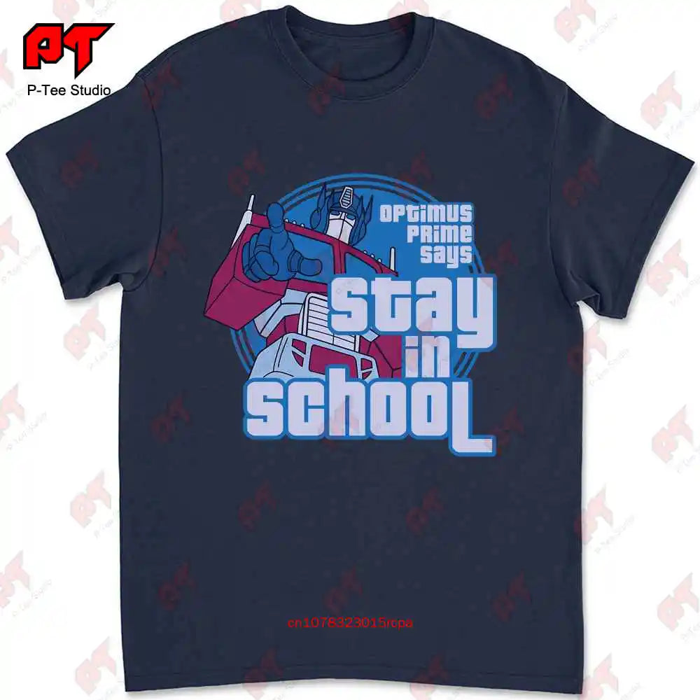 Optimus Prime Stay In School T-shirt