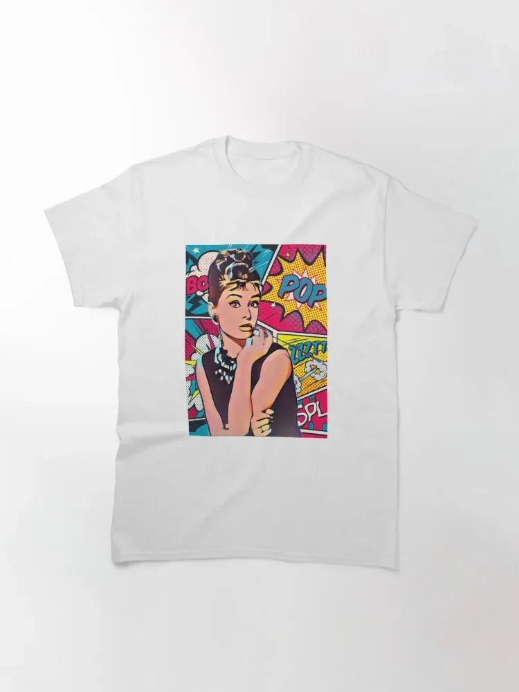Audrey Hepburn Blowing A Bubble T-shirt
