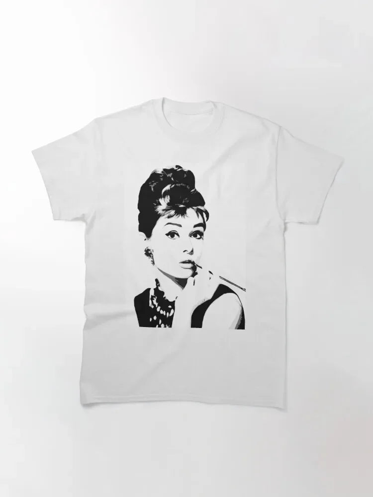 Audrey Hepburn Blowing A Bubble T-shirt