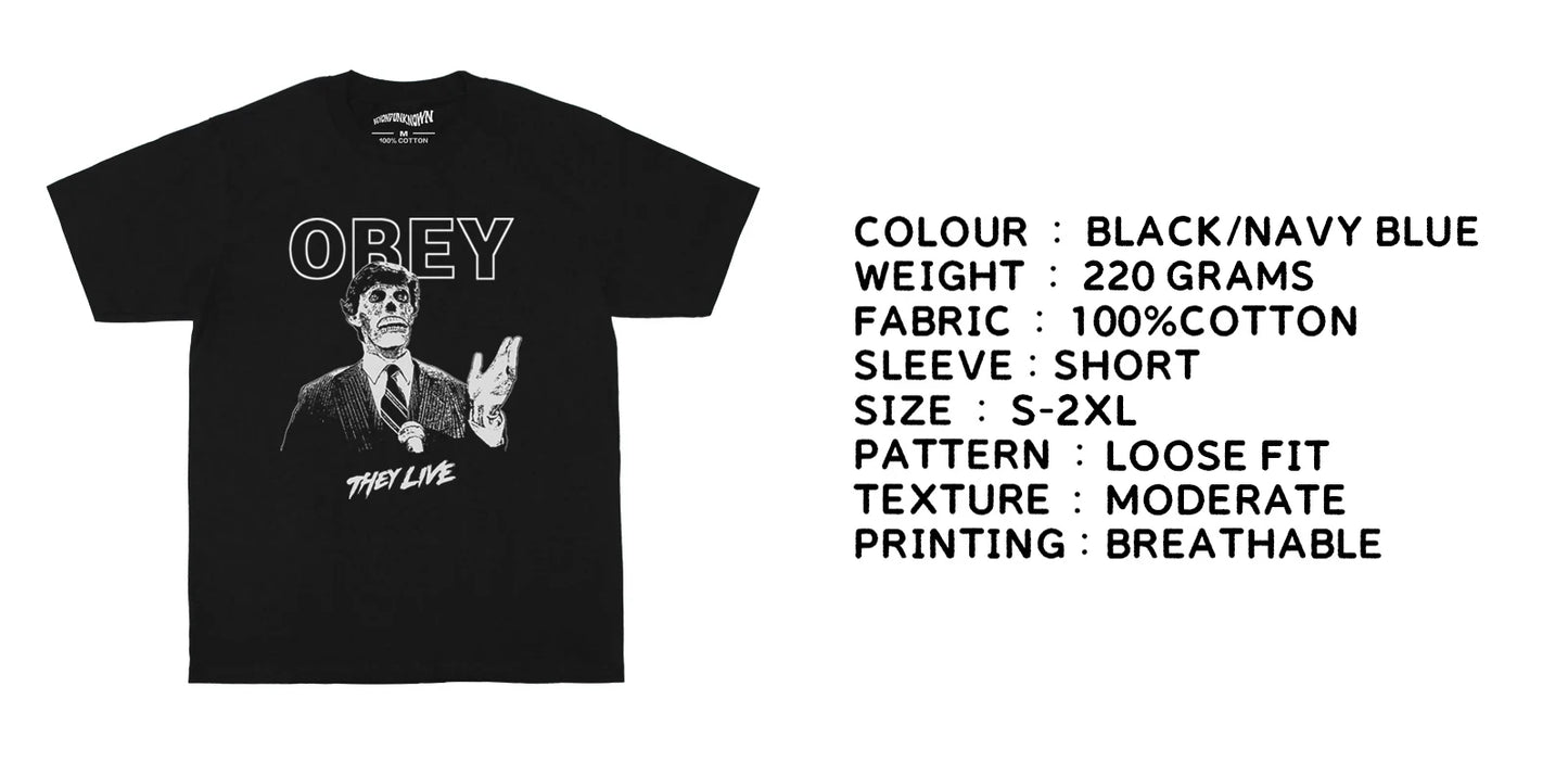 John Carpenter's They Live Obey T-shirt