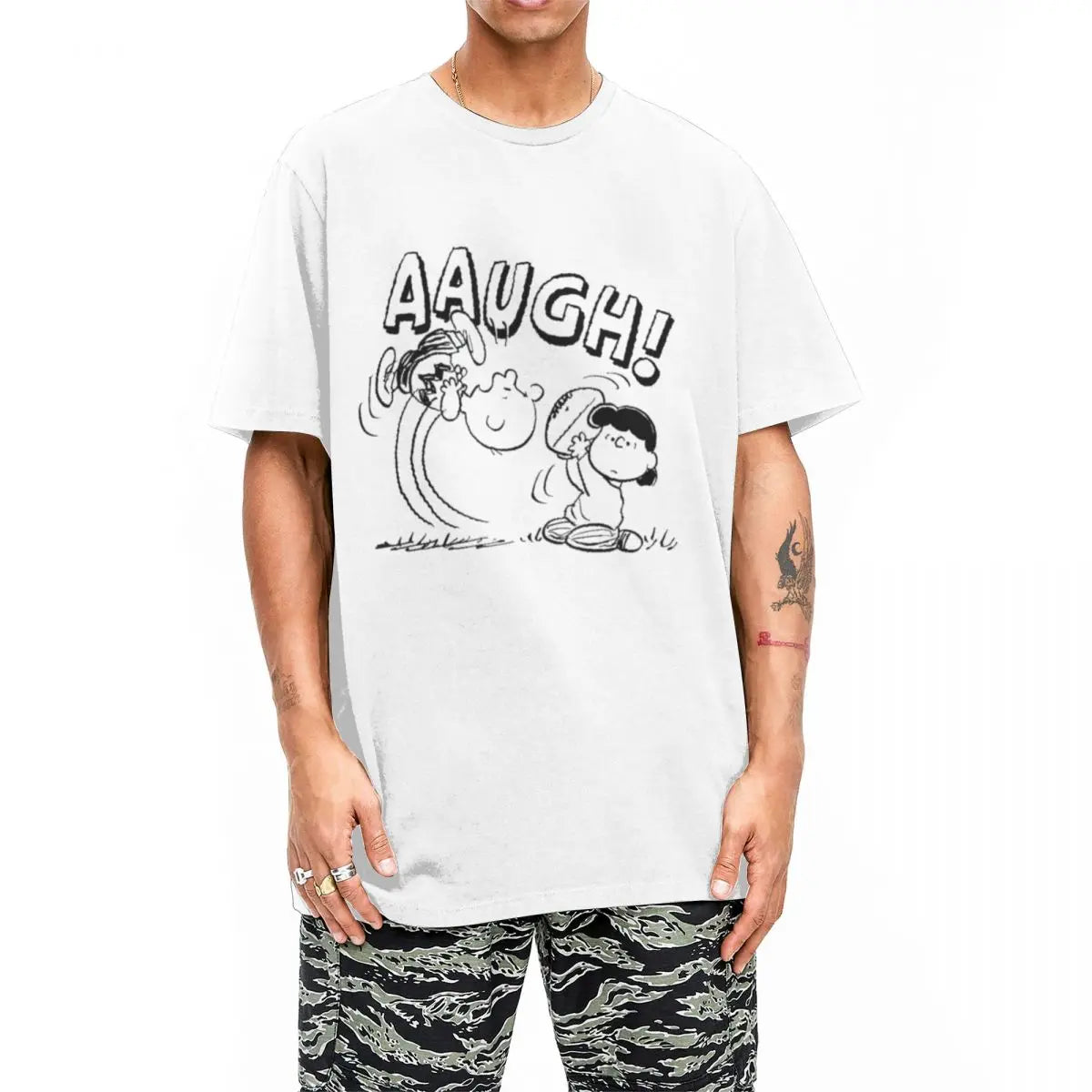Peanuts Charlie Brown and Lucy Football Kick Aaugh! T-shirt