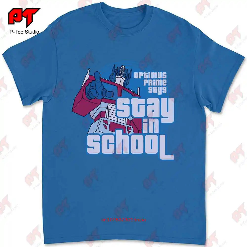 Optimus Prime Stay In School T-shirt
