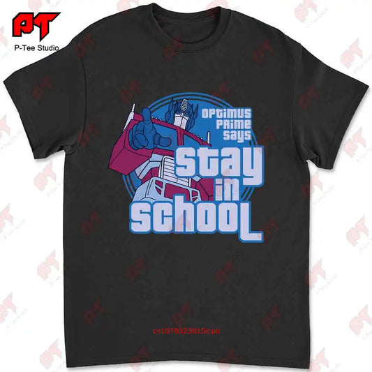 Optimus Prime Stay In School T-shirt