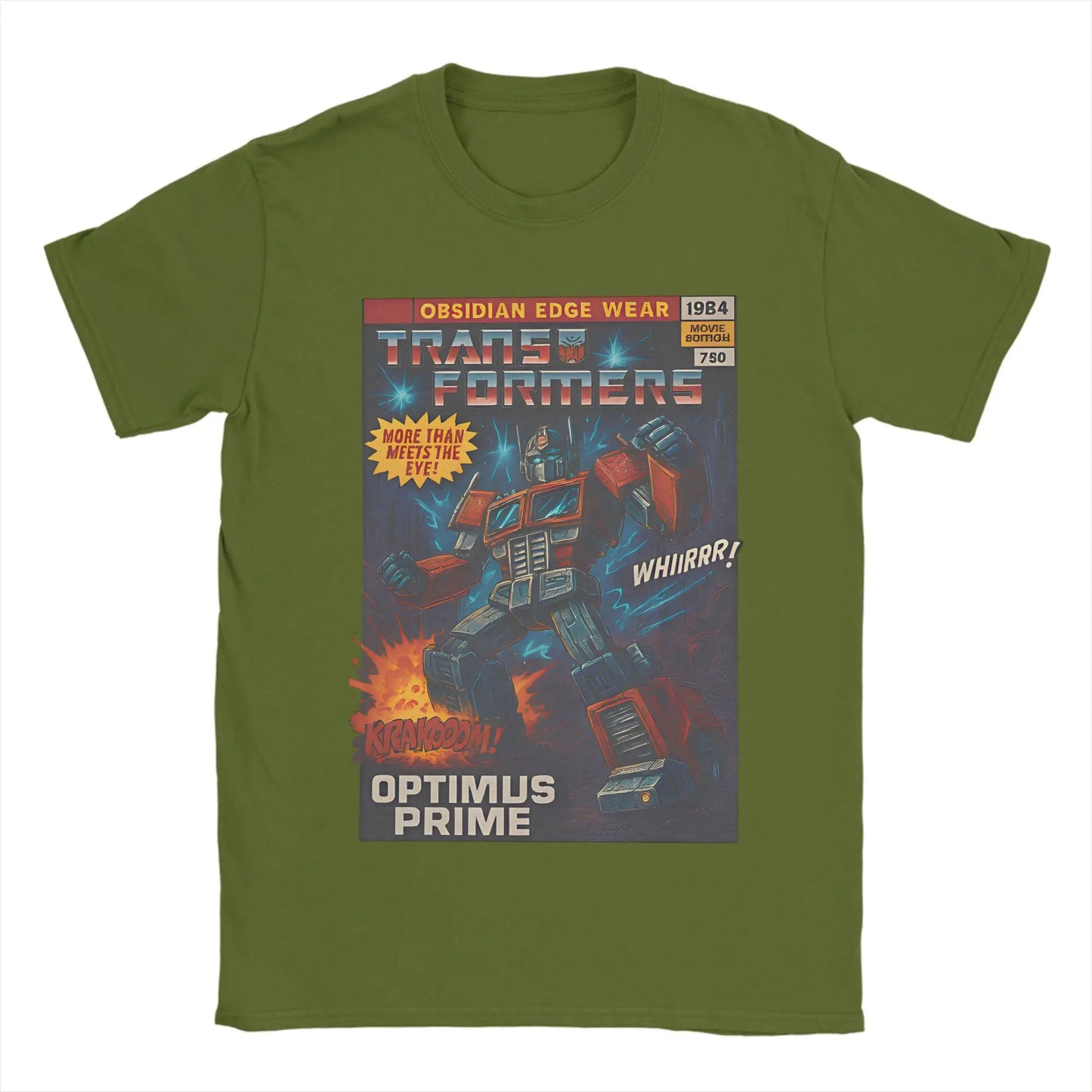 Optimus Prime Transformers Comic Book Style T-shirt