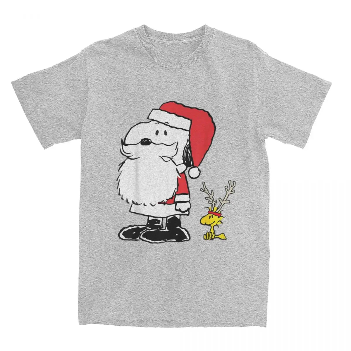 Peanuts Holiday Santa Snoopy and Reindeer Woodstock T-shirt