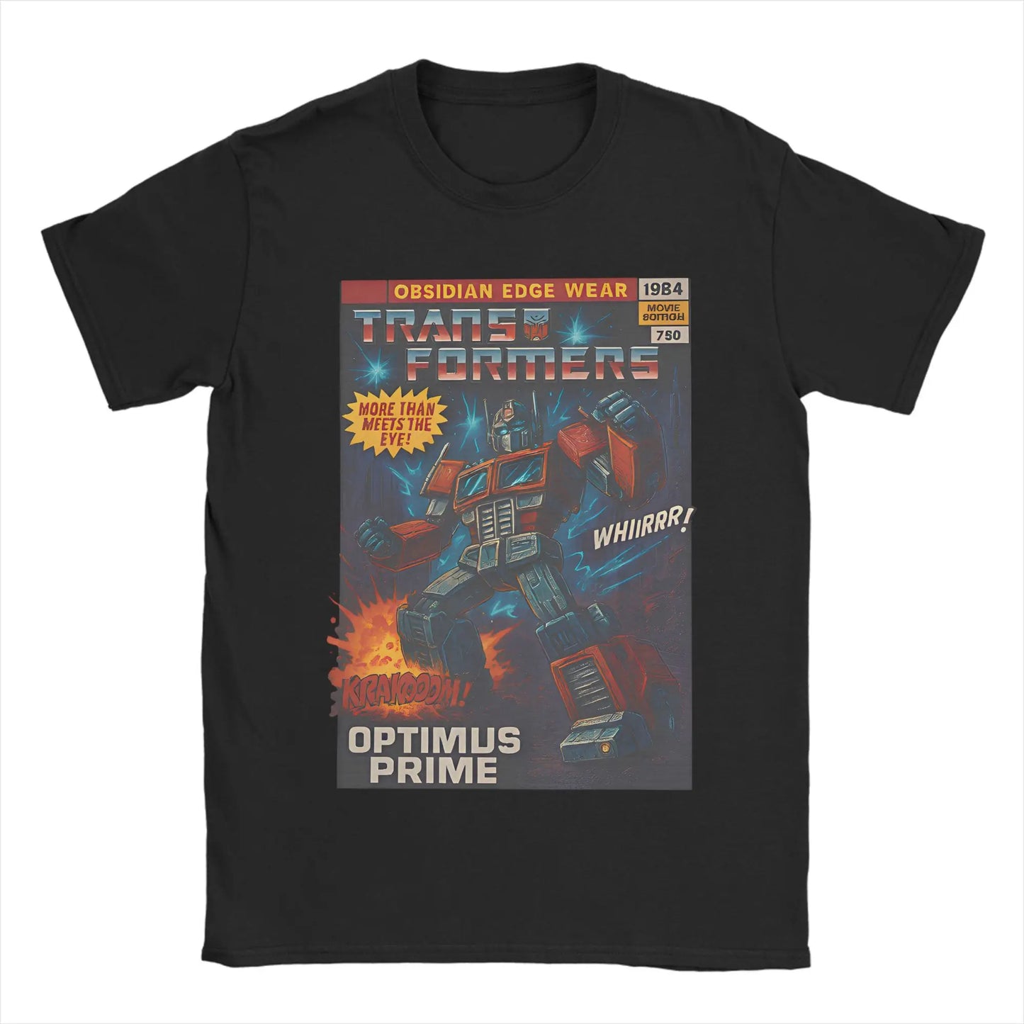 Optimus Prime Transformers Comic Book Style T-shirt