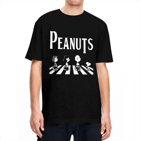 Peanuts Crossing Abbey Road Snoopy Charlie Brown Lucy Linus T-shirt