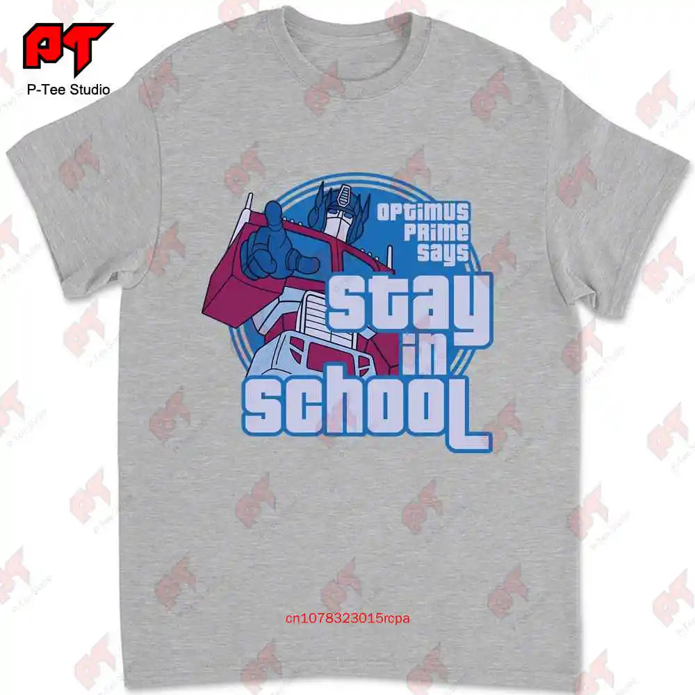 Optimus Prime Stay In School T-shirt