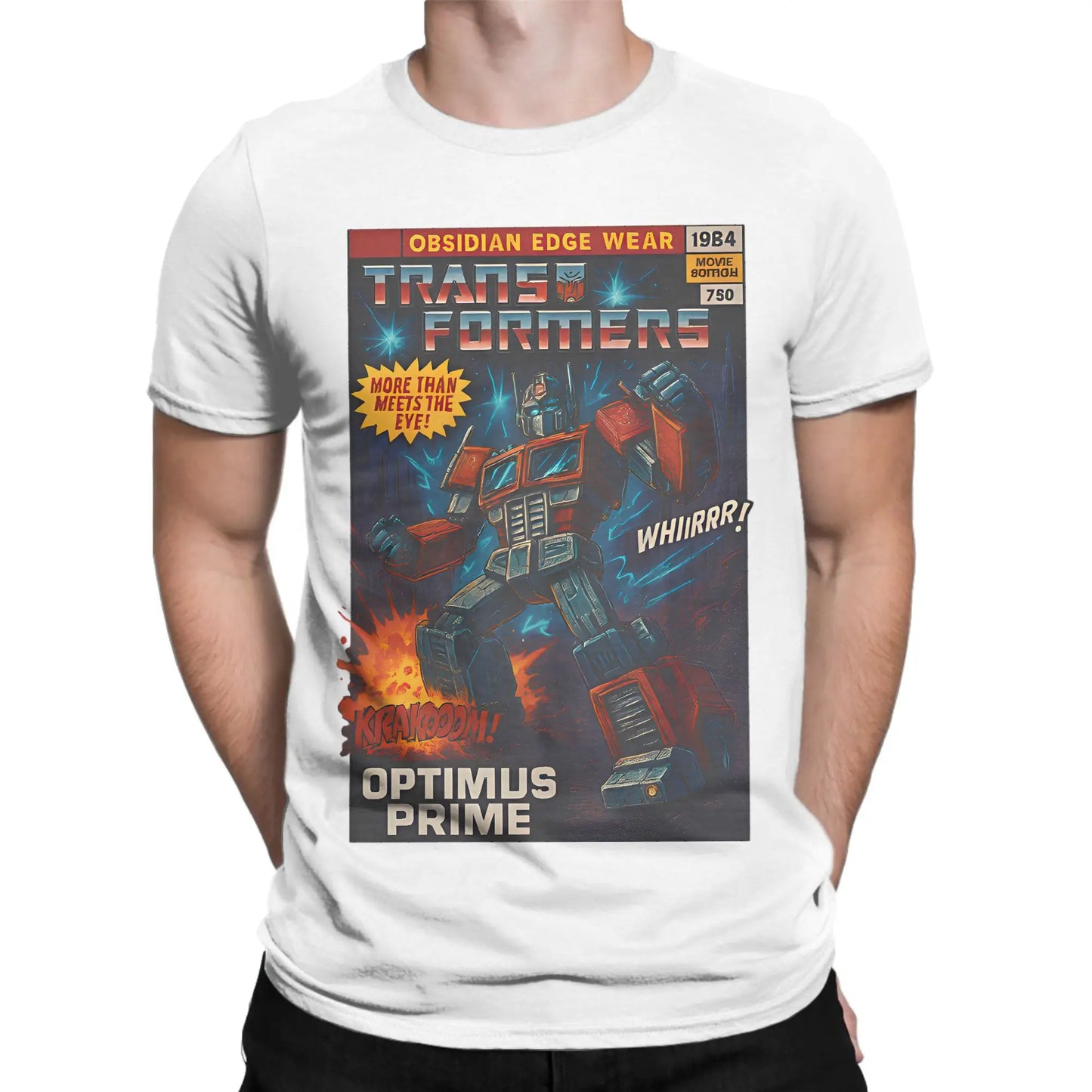 Optimus Prime Transformers Comic Book Style T-shirt