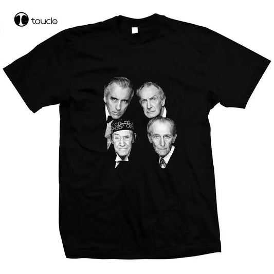 Horror Stars - Peter Cushing, Vincent Price, Christopher Lee, John Carradine T-shirt