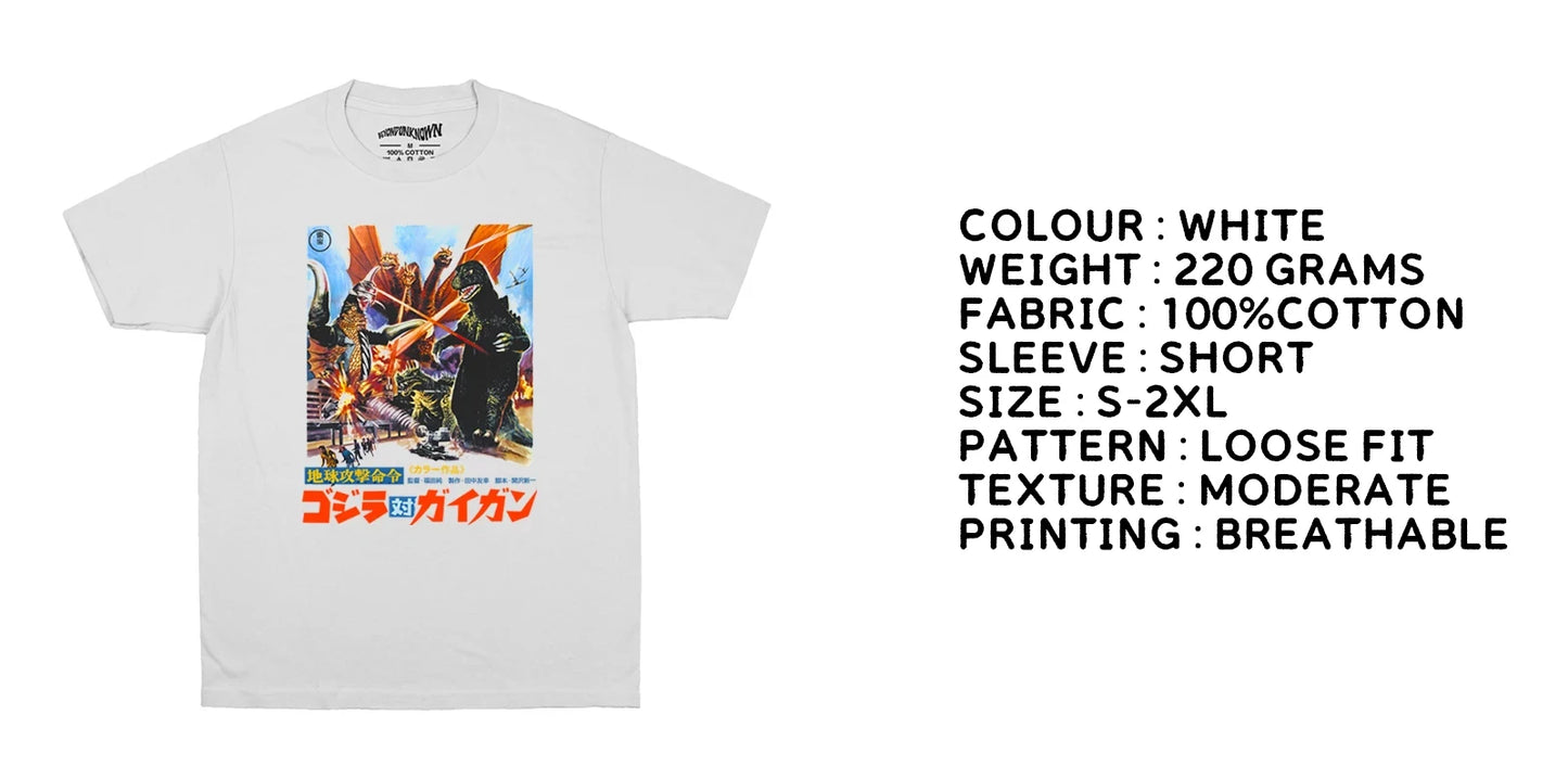 Godzilla vs Gigan Showa Era Movie T-shirt